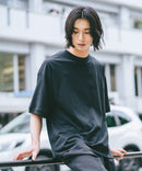 【SAVIER/サビアー】×【ZERO STAIN/ゼロステイン】コラボ 袖リブ クルーネック Tシャツzo