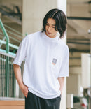【OUTDOOR EXCHANGE/アウトドアエクスチェンジ】×【ZERO STAIN/ゼロステイン】コラボ モックネック ポケット付 Tシャツzo