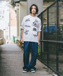 総柄 プリント オーバーサイズ Tシャツ【DESERT SPORTSWEAR:デザートスポーツウェア】