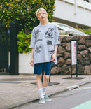 総柄 プリント オーバーサイズ Tシャツ【DESERT SPORTSWEAR:デザートスポーツウェア】