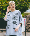 総柄 プリント オーバーサイズ Tシャツ【DESERT SPORTSWEAR:デザートスポーツウェア】