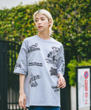 総柄 プリント オーバーサイズ Tシャツ【DESERT SPORTSWEAR:デザートスポーツウェア】