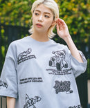 総柄 プリント オーバーサイズ Tシャツ【DESERT SPORTSWEAR:デザートスポーツウェア】