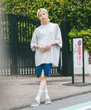 【SAVIER/サビアー】×【ZERO STAIN/ゼロステイン】コラボ 袖リブ クルーネック Tシャツzo