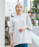 【SAVIER/サビアー】×【ZERO STAIN/ゼロステイン】コラボ 袖リブ クルーネック Tシャツzo