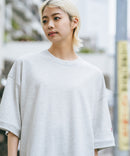 【SAVIER/サビアー】×【ZERO STAIN/ゼロステイン】コラボ 袖リブ クルーネック Tシャツzo