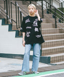 総柄 プリント オーバーサイズ Tシャツ【DESERT SPORTSWEAR:デザートスポーツウェア】