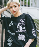 総柄 プリント オーバーサイズ Tシャツ【DESERT SPORTSWEAR:デザートスポーツウェア】