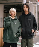 【BEN DAVIS/ベンデイビス】ワンポイントキモウフーディー ヘビーウェイトスウェット ワンポイント刺繍 裏起毛 プルオーバーパーカー