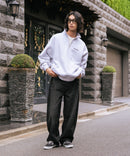 【BEN DAVIS/ベンデイビス】ワンポイントキモウハーフジップ ヘビーウェイトスウェット ワンポイント刺繍 裏起毛