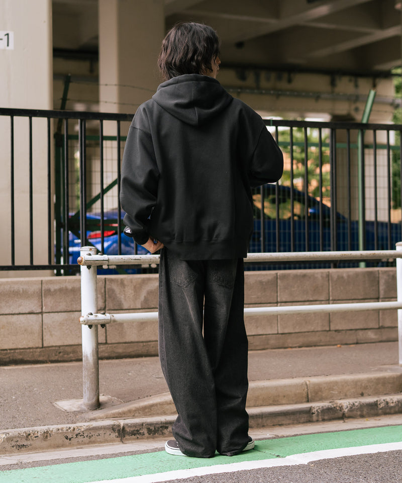 【BEN DAVIS/ベンデイビス】ウラキモウジップフーディー ヘビーウェイトスウェット ワンポイント刺繍 フルジップパーカー