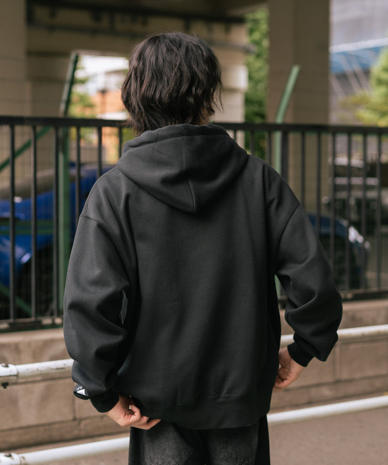 【BEN DAVIS/ベンデイビス】ウラキモウジップフーディー ヘビーウェイトスウェット ワンポイント刺繍 フルジップパーカー