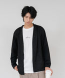 【TIMBRE POSTE】【コーデに迷わないお得なセットアイテム】ニットソーカーディガン Tシャツ 2点セット ボタンレスカーディガン 伸縮性 保温性 杢調 羽織り ユニセックス ❘ジーンズメイト公式オンラインショップ