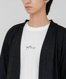 【TIMBRE POSTE】【コーデに迷わないお得なセットアイテム】ニットソーカーディガン Tシャツ 2点セット ボタンレスカーディガン 伸縮性 保温性 杢調 羽織り ユニセックス ❘ジーンズメイト公式オンラインショップ