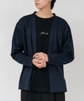 【TIMBRE POSTE】【コーデに迷わないお得なセットアイテム】ニットソーカーディガン Tシャツ 2点セット ボタンレスカーディガン 伸縮性 保温性 杢調 羽織り ユニセックス ネイビー ❘ジーンズメイト公式オンラインショップ
