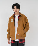 【BEN DAVIS/ベンデイビス】【レトロな刺繍デザインが目を引く、重厚感のあるワーク仕様ジャケット】コットンダックスーベニアジャケット 綿100% タフ 耐久性 アウター モード アメカジ ストリート ユニセックス