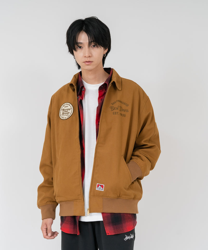 BEN DAVIS ベン ディビス サンフランシスコ スーベニア ジャケット L BEN DAVIS/ベンデイビス】【レトロな刺繍デザインが目を引く、重厚感の