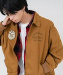 【BEN DAVIS/ベンデイビス】【レトロな刺繍デザインが目を引く、重厚感のあるワーク仕様ジャケット】コットンダックスーベニアジャケット 綿100% タフ 耐久性 アウター モード アメカジ ストリート ユニセックス