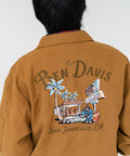 【BEN DAVIS/ベンデイビス】【レトロな刺繍デザインが目を引く、重厚感のあるワーク仕様ジャケット】コットンダックスーベニアジャケット 綿100% タフ 耐久性 アウター モード アメカジ ストリート ユニセックス