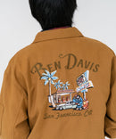【BEN DAVIS/ベンデイビス】【レトロな刺繍デザインが目を引く、重厚感のあるワーク仕様ジャケット】コットンダックスーベニアジャケット 綿100% タフ 耐久性 アウター モード アメカジ ストリート ユニセックス