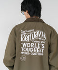 【BEN DAVIS/ベンデイビス】【ゆったり羽織ってコーデに抜け感をプラス】バックプリントコーチジャケット アウターコーデュロイ衿 軽量 アメカジ ストリート ユニセックス