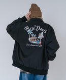【BEN DAVIS/ベンデイビス】【レトロな刺繍デザインが目を引く、重厚感のあるワーク仕様ジャケット】コットンダックスーベニアジャケット 綿100% タフ 耐久性 アウター モード アメカジ ストリート ユニセックス