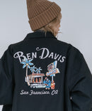 【BEN DAVIS/ベンデイビス】【レトロな刺繍デザインが目を引く、重厚感のあるワーク仕様ジャケット】コットンダックスーベニアジャケット 綿100% タフ 耐久性 アウター モード アメカジ ストリート ユニセックス