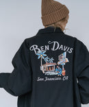 【BEN DAVIS/ベンデイビス】【レトロな刺繍デザインが目を引く、重厚感のあるワーク仕様ジャケット】コットンダックスーベニアジャケット 綿100% タフ 耐久性 アウター モード アメカジ ストリート ユニセックス