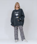 【PEANUTS/ピーナッツ】【ユニセックスデザインでリンクコーデにも◎】MLB×PEANUTS 裏起毛トレーナー 保温 キャラクター ドジャース ヤンキース パイレーツ