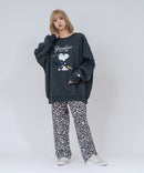 【PEANUTS/ピーナッツ】【ユニセックスデザインでリンクコーデにも◎】MLB×PEANUTS 裏起毛トレーナー 保温 キャラクター ドジャース ヤンキース パイレーツ