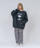 【PEANUTS/ピーナッツ】【ユニセックスデザインでリンクコーデにも◎】MLB×PEANUTS 裏起毛トレーナー 保温 キャラクター ドジャース ヤンキース パイレーツ