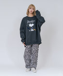 【PEANUTS/ピーナッツ】【ユニセックスデザインでリンクコーデにも◎】MLB×PEANUTS 裏起毛トレーナー 保温 キャラクター ドジャース ヤンキース パイレーツ