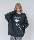 【PEANUTS/ピーナッツ】【ユニセックスデザインでリンクコーデにも◎】MLB×PEANUTS 裏起毛トレーナー 保温 キャラクター ドジャース ヤンキース パイレーツ