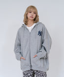 【PEANUTS/ピーナッツ】【ユニセックスデザインでリンクコーデにも◎】MLB×PEANUTS 裏起毛ジップパーカー 保温 キャラクター ドジャース ヤンキース ホワイトソックス