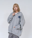 【PEANUTS/ピーナッツ】【ユニセックスデザインでリンクコーデにも◎】MLB×PEANUTS 裏起毛ジップパーカー 保温 キャラクター ドジャース ヤンキース ホワイトソックス