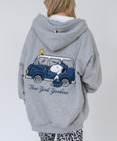 【PEANUTS/ピーナッツ】【ユニセックスデザインでリンクコーデにも◎】MLB×PEANUTS 裏起毛ジップパーカー 保温 キャラクター ドジャース ヤンキース ホワイトソックス