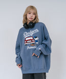 【PEANUTS/ピーナッツ】【ユニセックスデザインでリンクコーデにも◎】MLB×PEANUTS 裏起毛トレーナー 保温 キャラクター ドジャース ヤンキース パイレーツ