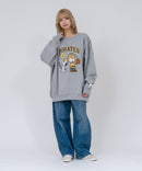 【PEANUTS/ピーナッツ】【ユニセックスデザインでリンクコーデにも◎】MLB×PEANUTS 裏起毛トレーナー 保温 キャラクター ドジャース ヤンキース パイレーツ