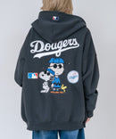 【PEANUTS/ピーナッツ】【ユニセックスデザインでリンクコーデにも◎】MLB×PEANUTS 裏起毛ジップパーカー 保温 キャラクター ドジャース ヤンキース ホワイトソックス