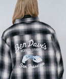 【BEN DAVIS/ベンデイビス】【綿100% ソフトな風合いで着心地◎】バック刺繍ネルチェックシャツ レギュラーカラー 大人カジュアル アメカジ 羽織り ユニセックス