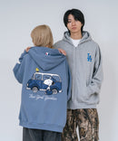 【PEANUTS/ピーナッツ】【ユニセックスデザインでリンクコーデにも◎】MLB×PEANUTS 裏起毛ジップパーカー 保温 キャラクター ドジャース ヤンキース ホワイトソックス