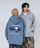 【PEANUTS/ピーナッツ】【ユニセックスデザインでリンクコーデにも◎】MLB×PEANUTS 裏起毛ジップパーカー 保温 キャラクター ドジャース ヤンキース ホワイトソックス