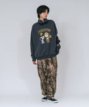【PEANUTS/ピーナッツ】【ユニセックスデザインでリンクコーデにも◎】MLB×PEANUTS 裏起毛トレーナー 保温 キャラクター ドジャース ヤンキース パイレーツ