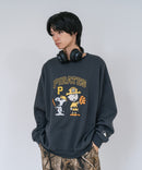【PEANUTS/ピーナッツ】【ユニセックスデザインでリンクコーデにも◎】MLB×PEANUTS 裏起毛トレーナー 保温 キャラクター ドジャース ヤンキース パイレーツ
