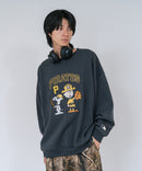 【PEANUTS/ピーナッツ】【ユニセックスデザインでリンクコーデにも◎】MLB×PEANUTS 裏起毛トレーナー 保温 キャラクター ドジャース ヤンキース パイレーツ