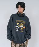 【PEANUTS/ピーナッツ】【ユニセックスデザインでリンクコーデにも◎】MLB×PEANUTS 裏起毛トレーナー 保温 キャラクター ドジャース ヤンキース パイレーツ