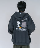 【PEANUTS/ピーナッツ】【ユニセックスデザインでリンクコーデにも◎】MLB×PEANUTS 裏起毛ジップパーカー 保温 キャラクター ドジャース ヤンキース ホワイトソックス
