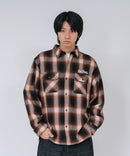 【BEN DAVIS/ベンデイビス】【綿100% ソフトな風合いで着心地◎】バック刺繍ネルチェックシャツ レギュラーカラー 大人カジュアル アメカジ 羽織り ユニセックス