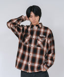 【BEN DAVIS/ベンデイビス】【綿100% ソフトな風合いで着心地◎】バック刺繍ネルチェックシャツ レギュラーカラー 大人カジュアル アメカジ 羽織り ユニセックス