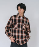 【BEN DAVIS/ベンデイビス】【綿100% ソフトな風合いで着心地◎】バック刺繍ネルチェックシャツ レギュラーカラー 大人カジュアル アメカジ 羽織り ユニセックス
